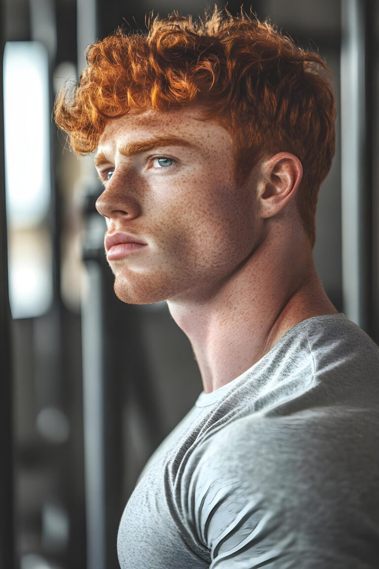 casual curls and fade