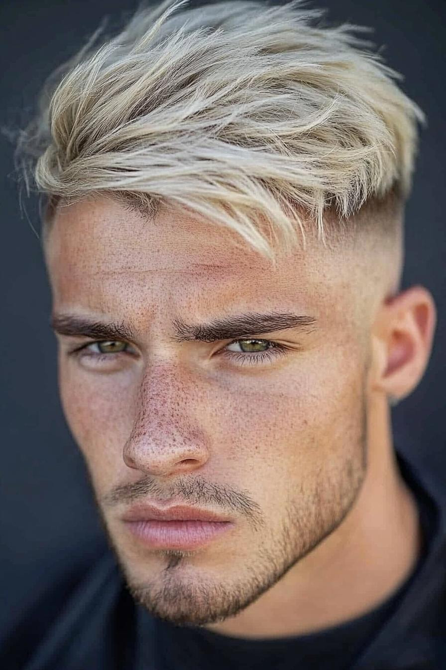 Choppy Blonde Fade Style