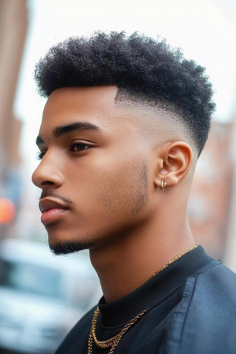 Clean Fade Modern Curls