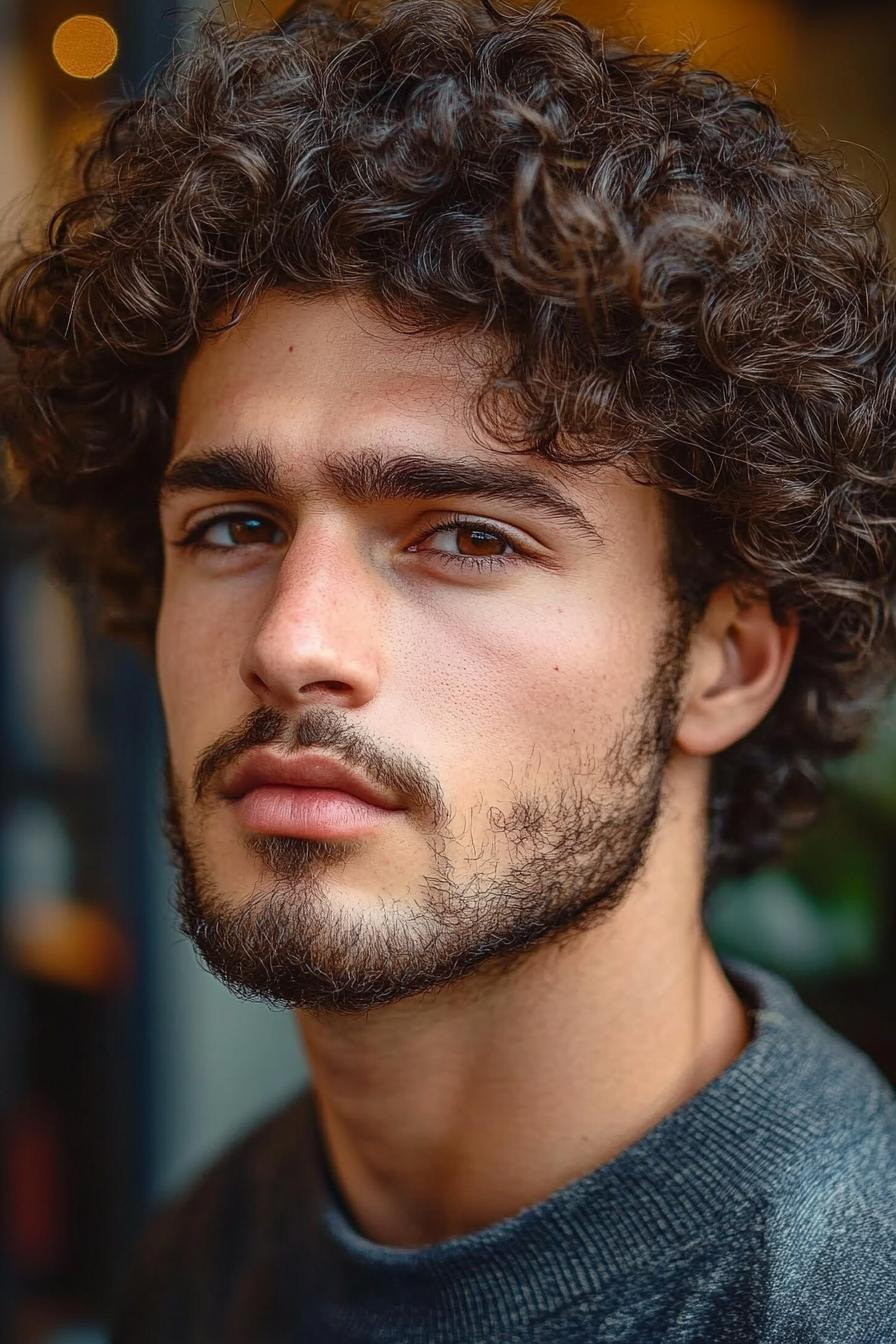 Curly Hair Bearded Vibes