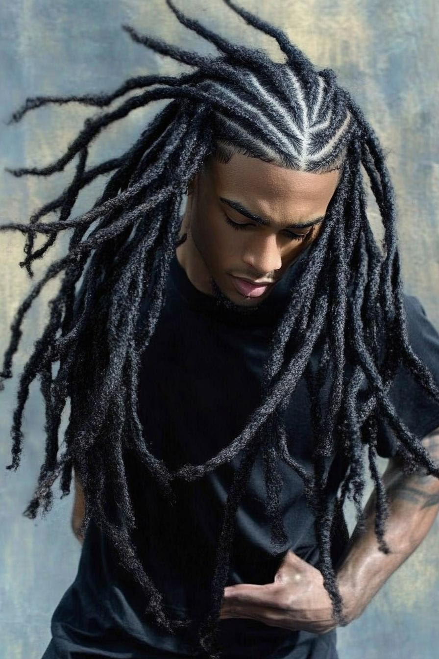 Dreadlocks and Cornrow Fusion