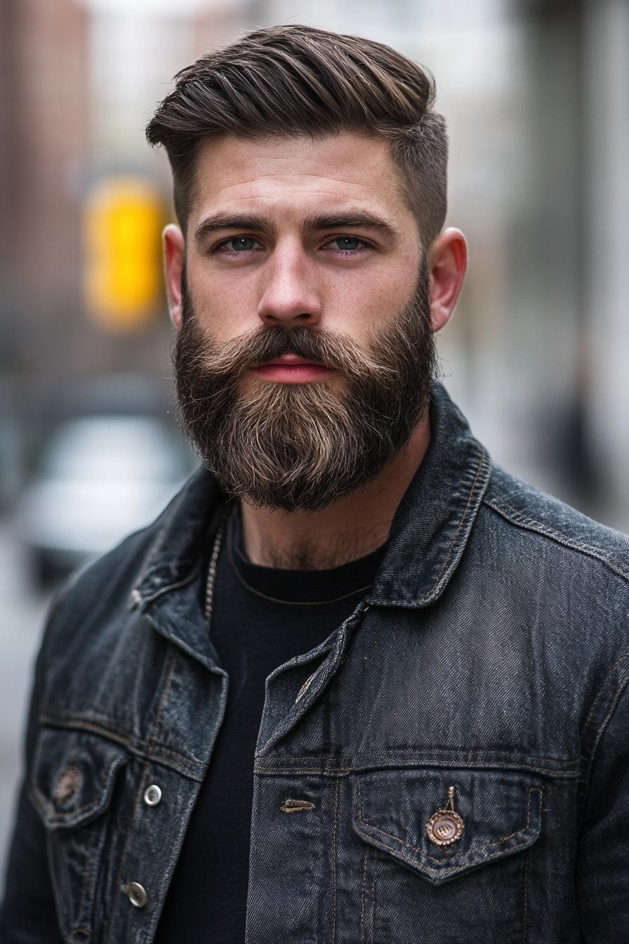 Modern Undercut with Beard