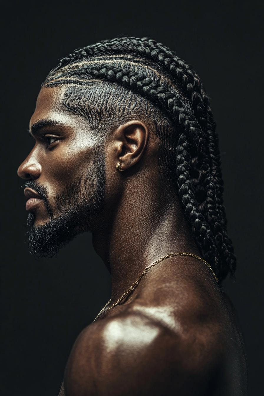 Sharp Cornrows Sleek Style