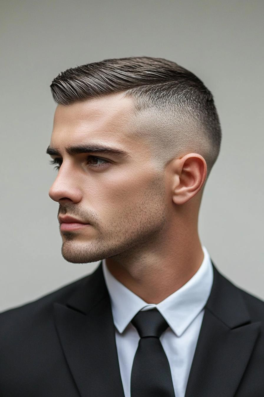 Sleek Undercut Comb Over