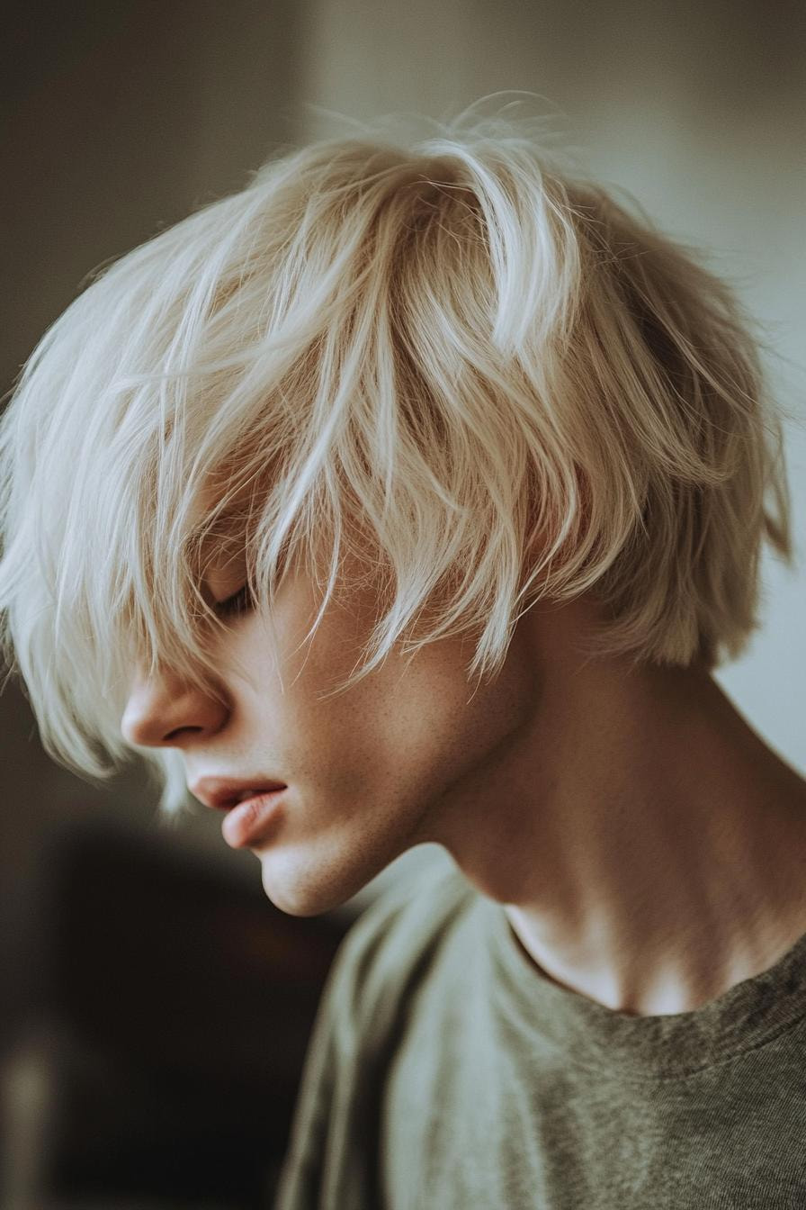 Textured Platinum Blonde Vibes