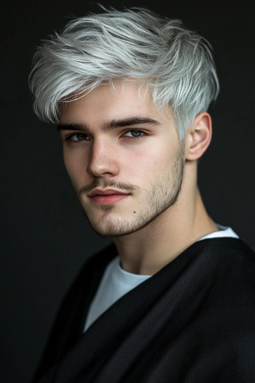 Textured Silver Hair Vibes