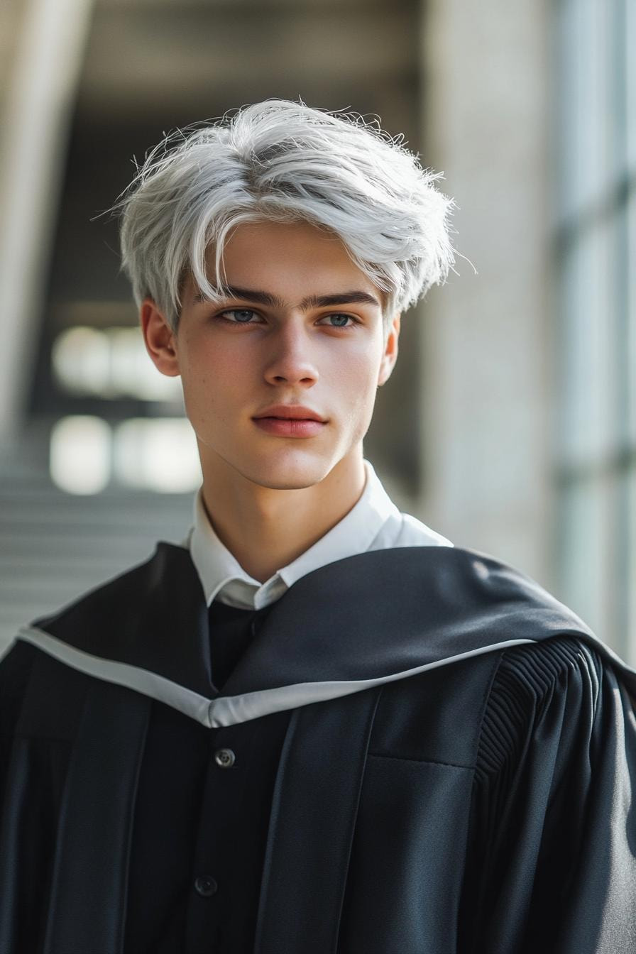 Textured White Hair Vibes