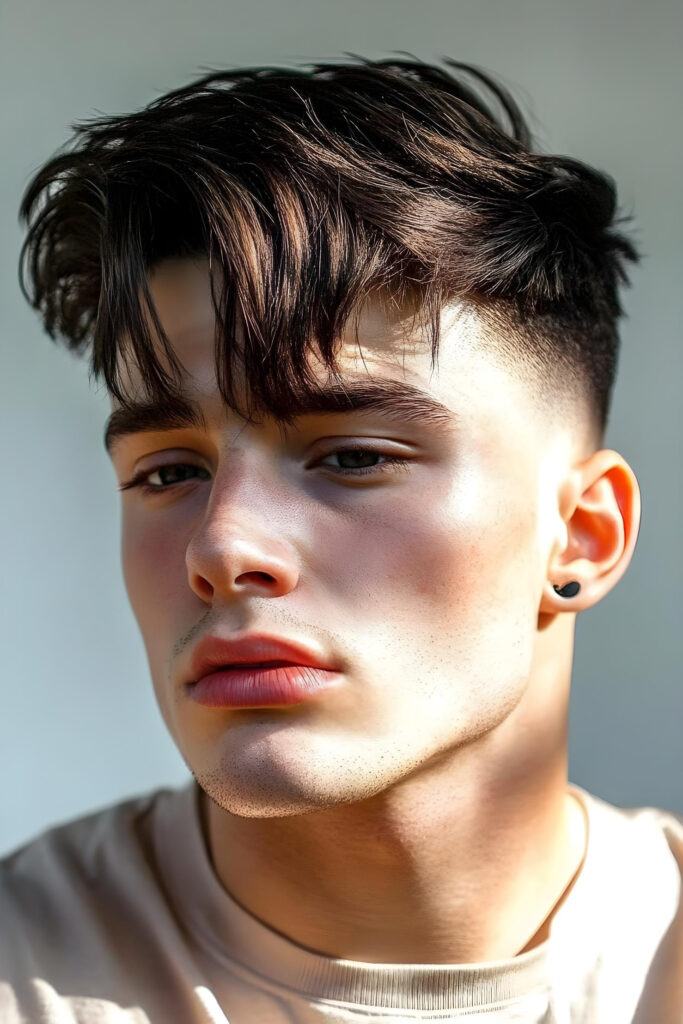 cool tousled fade