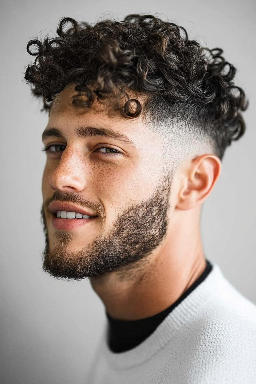 Modern Curls Fade Style