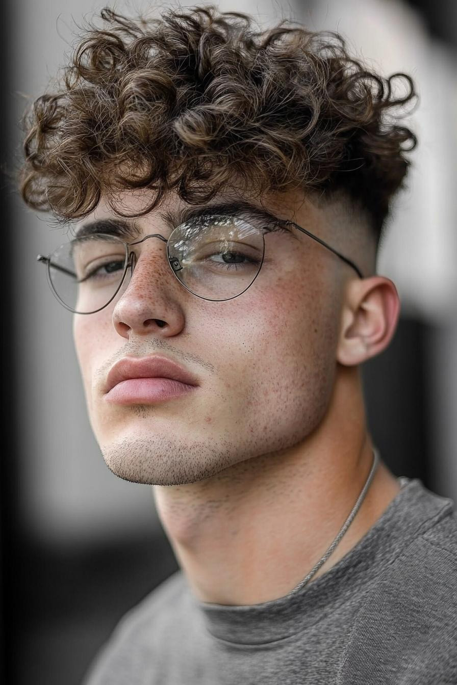 Modern Curly Fade Style