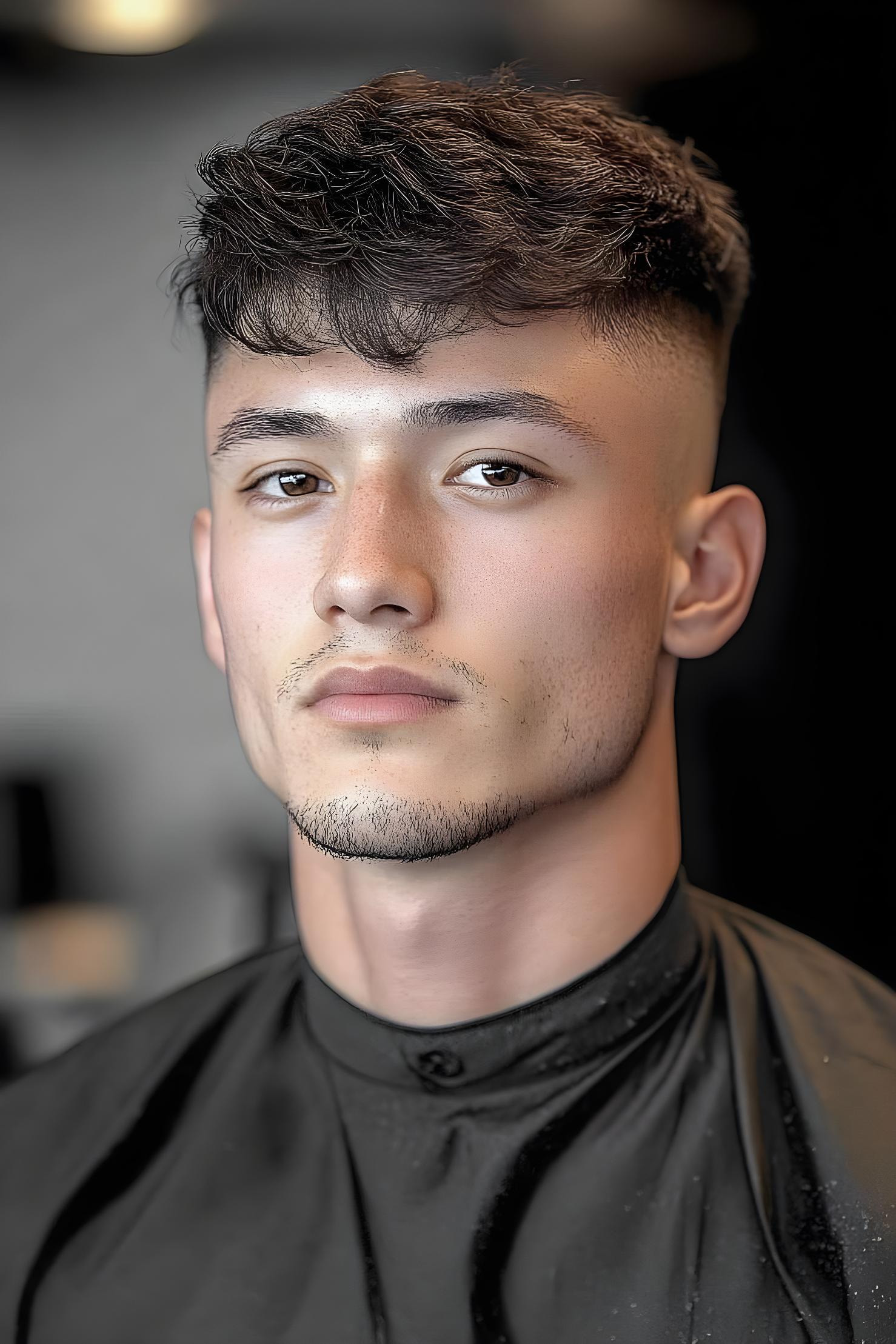 modern tousled fade look