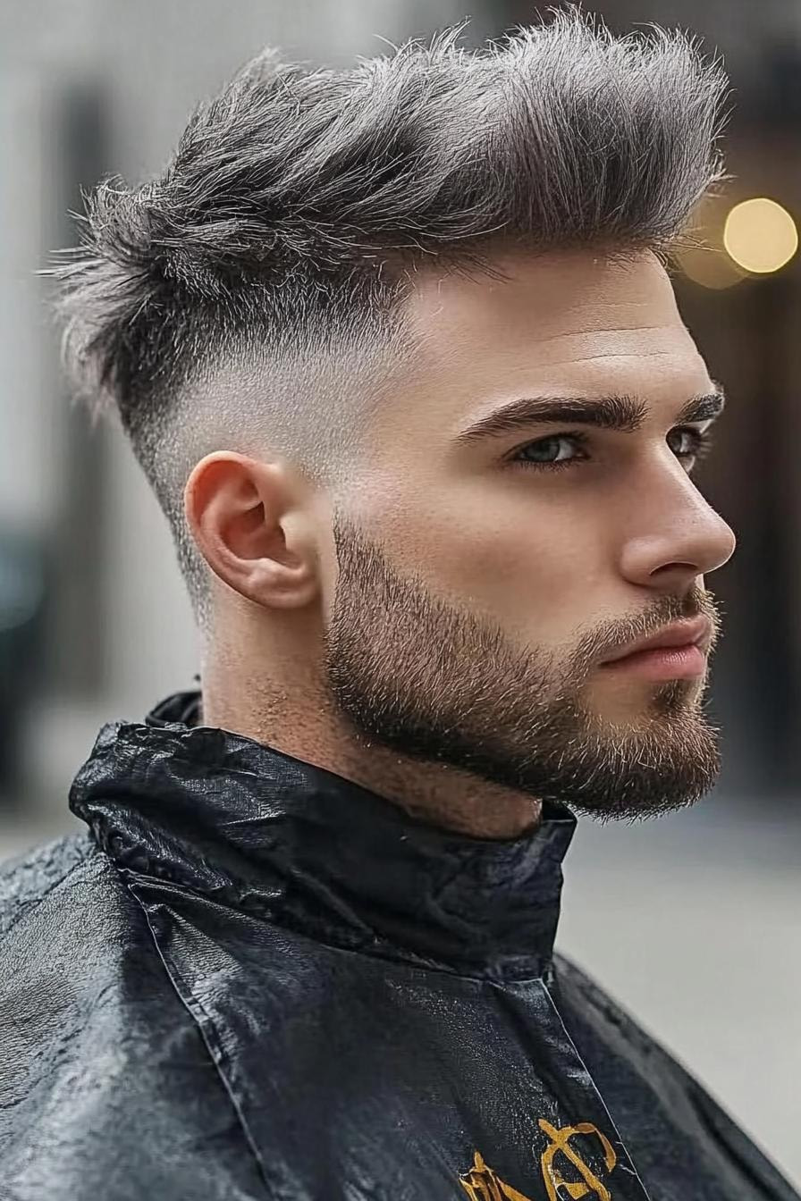 Textured Quiff and Fade