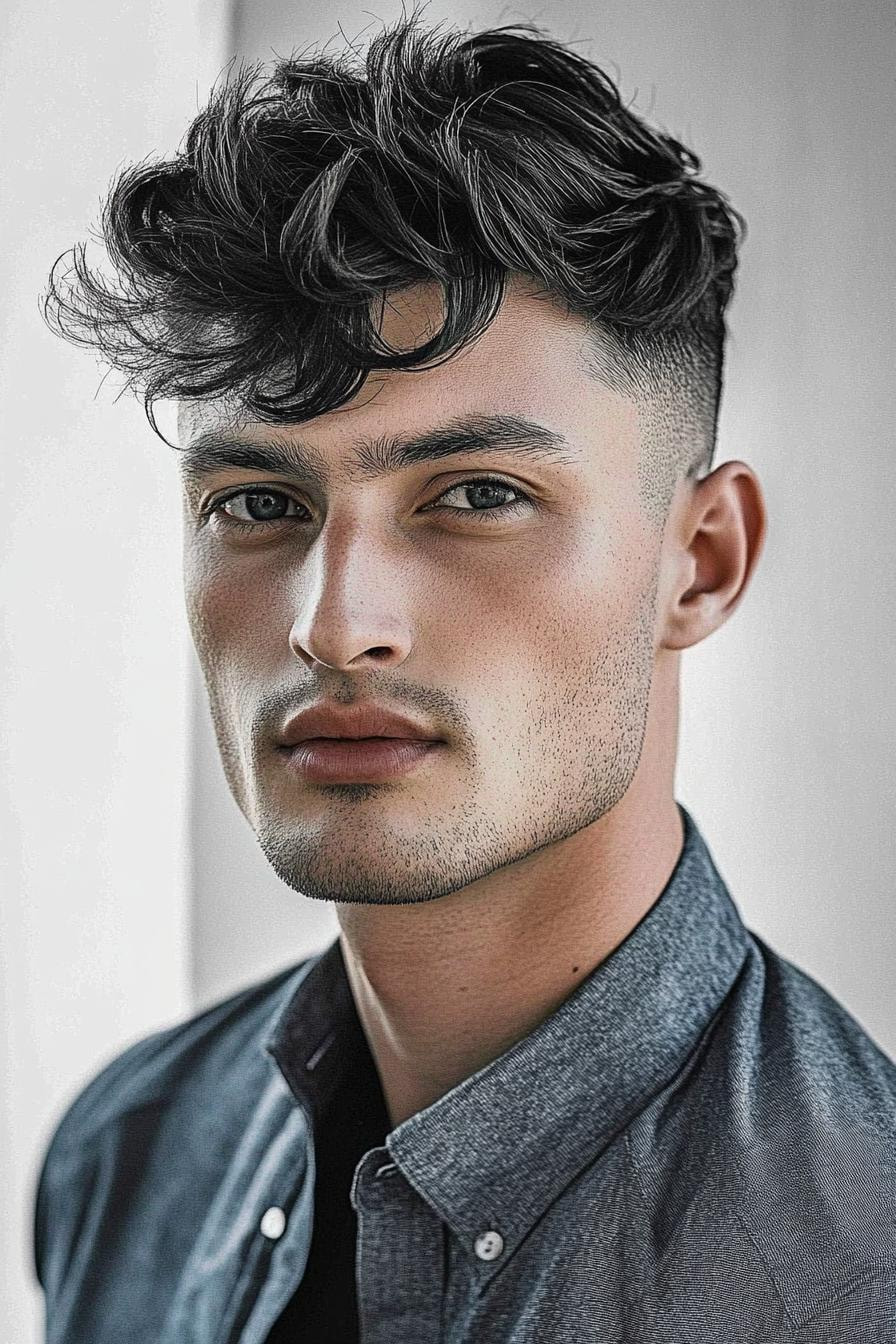 Textured Wavy Quiff Style