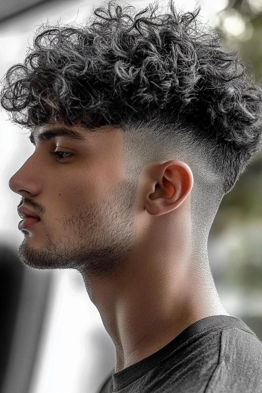 Voluminous Curls Fade Style