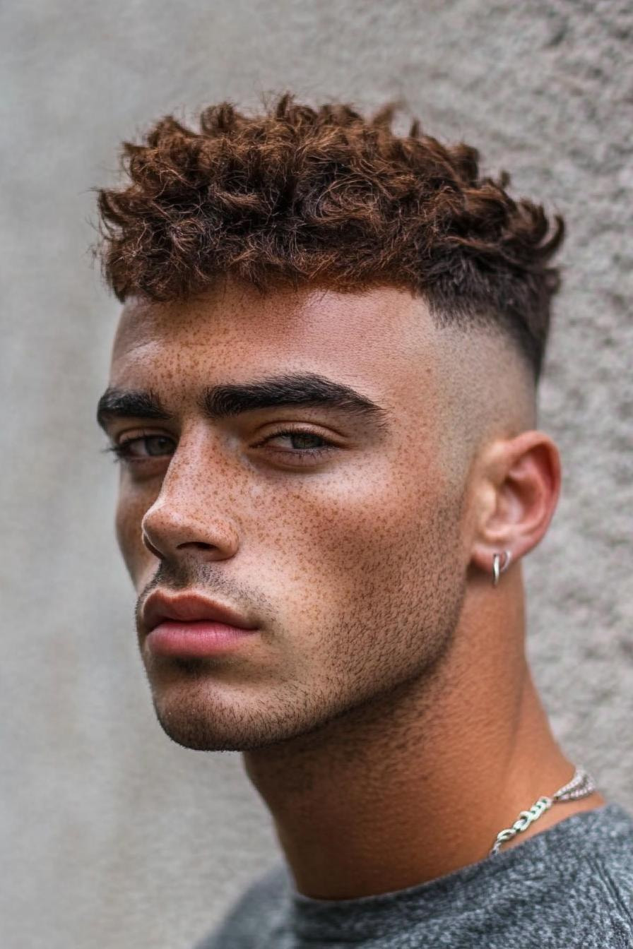 Curly Top Faded Style