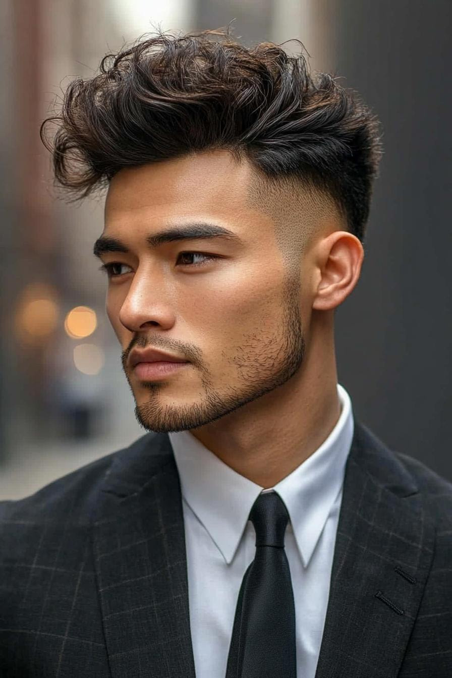 Modern Messy Quiff Style