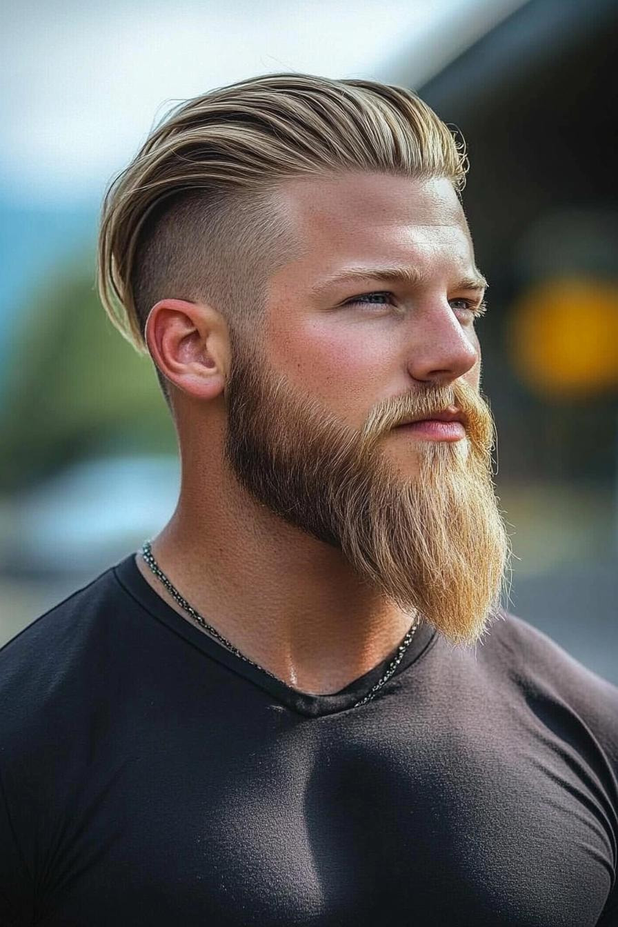 Modern Undercut Beard Style