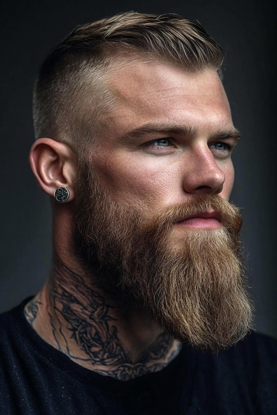 Modern Undercut Beard Style