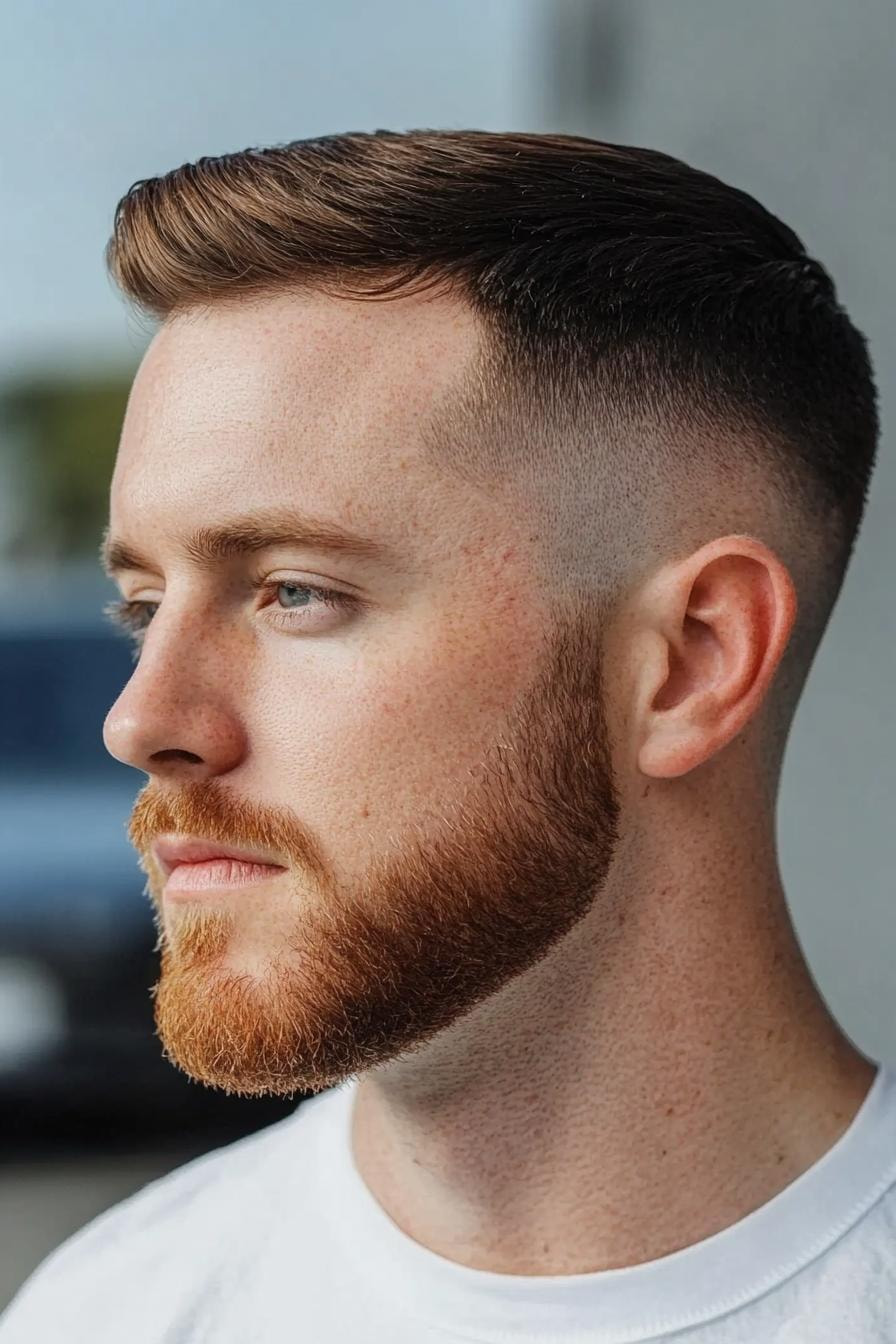 Sharp Fade Bearded Style