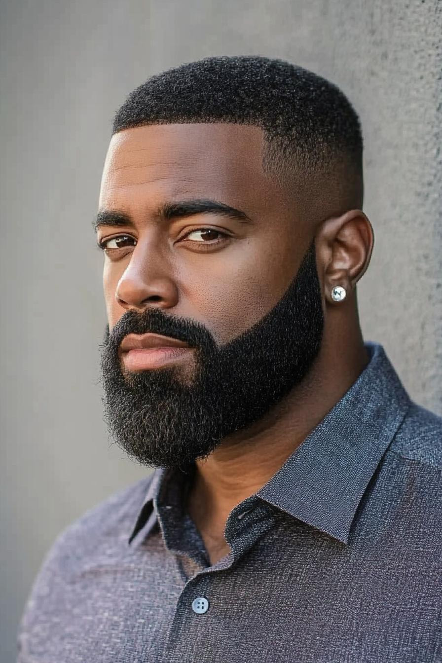 Sharp Fade Clean Beard