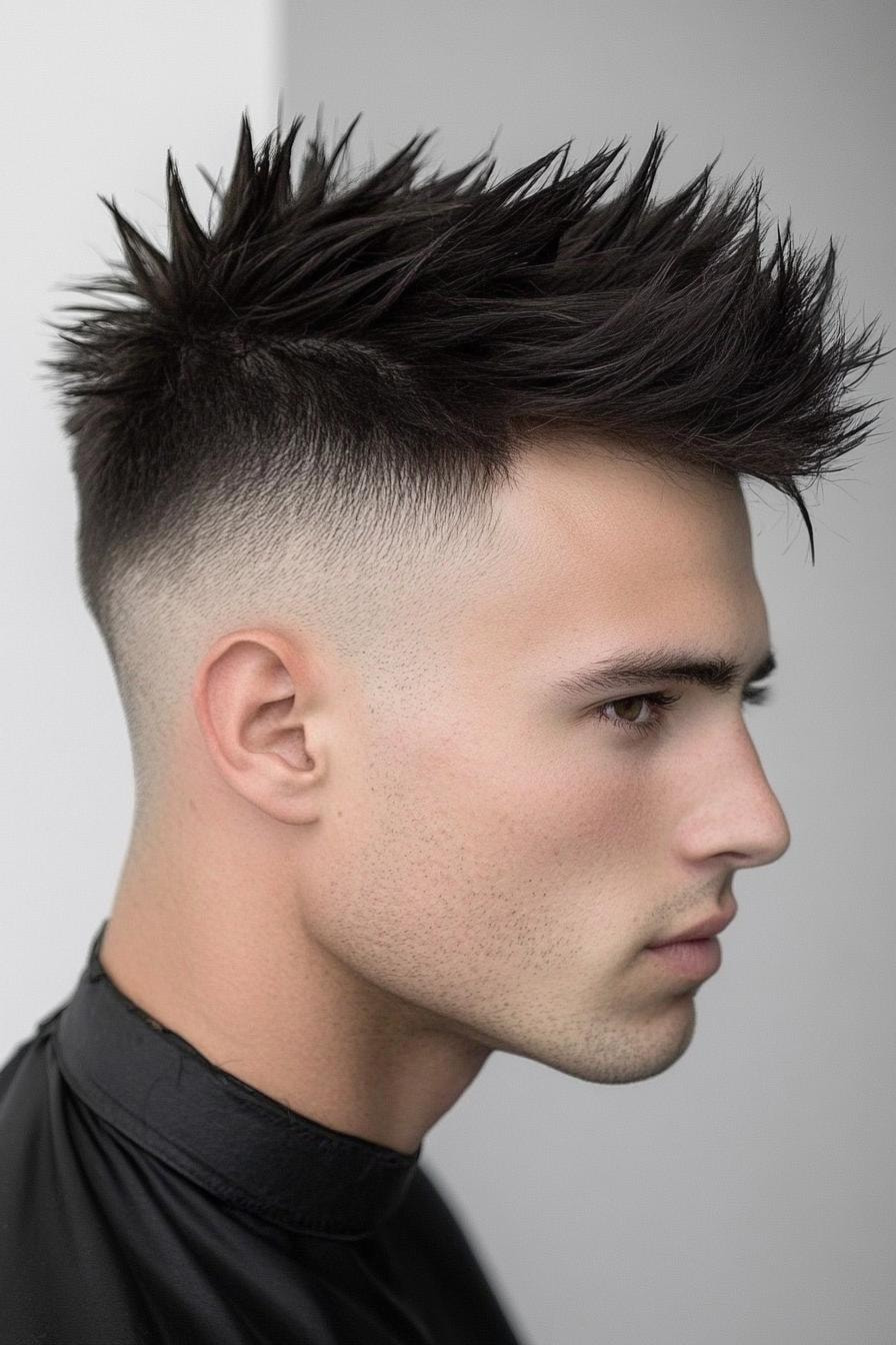 Sharp Textured Fade Style