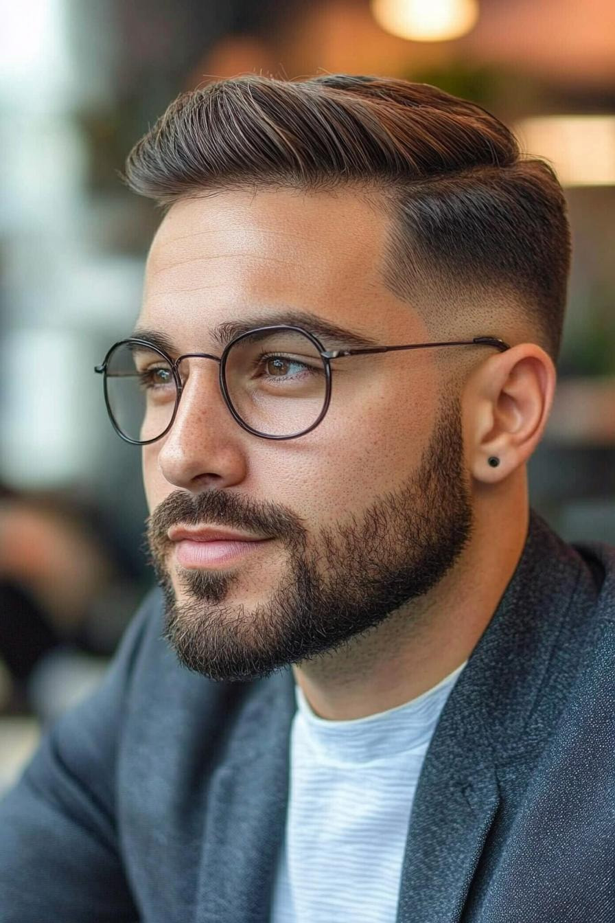 Sharp Undercut with Beard