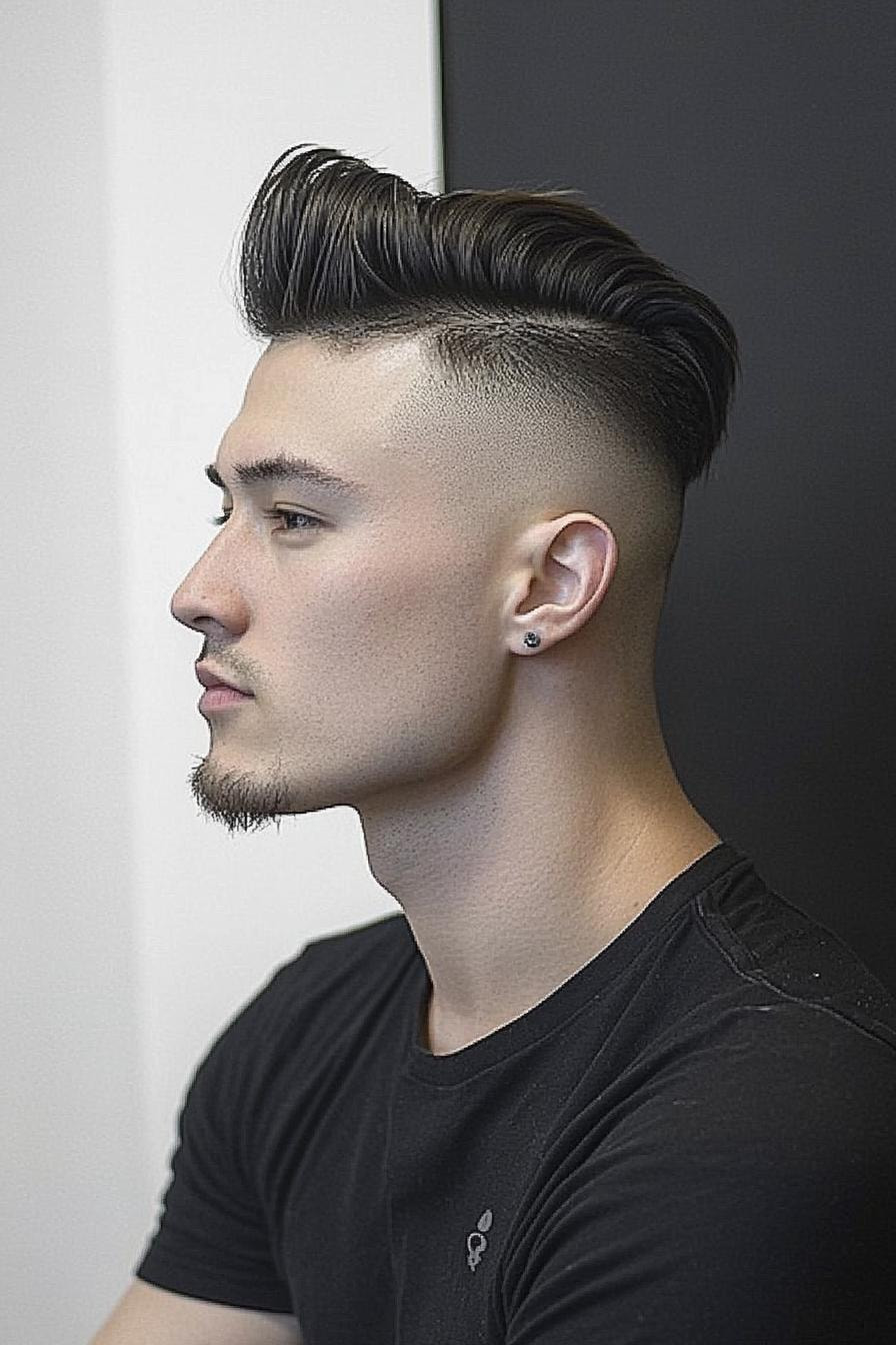 Sleek Pompadour Fade Vibes