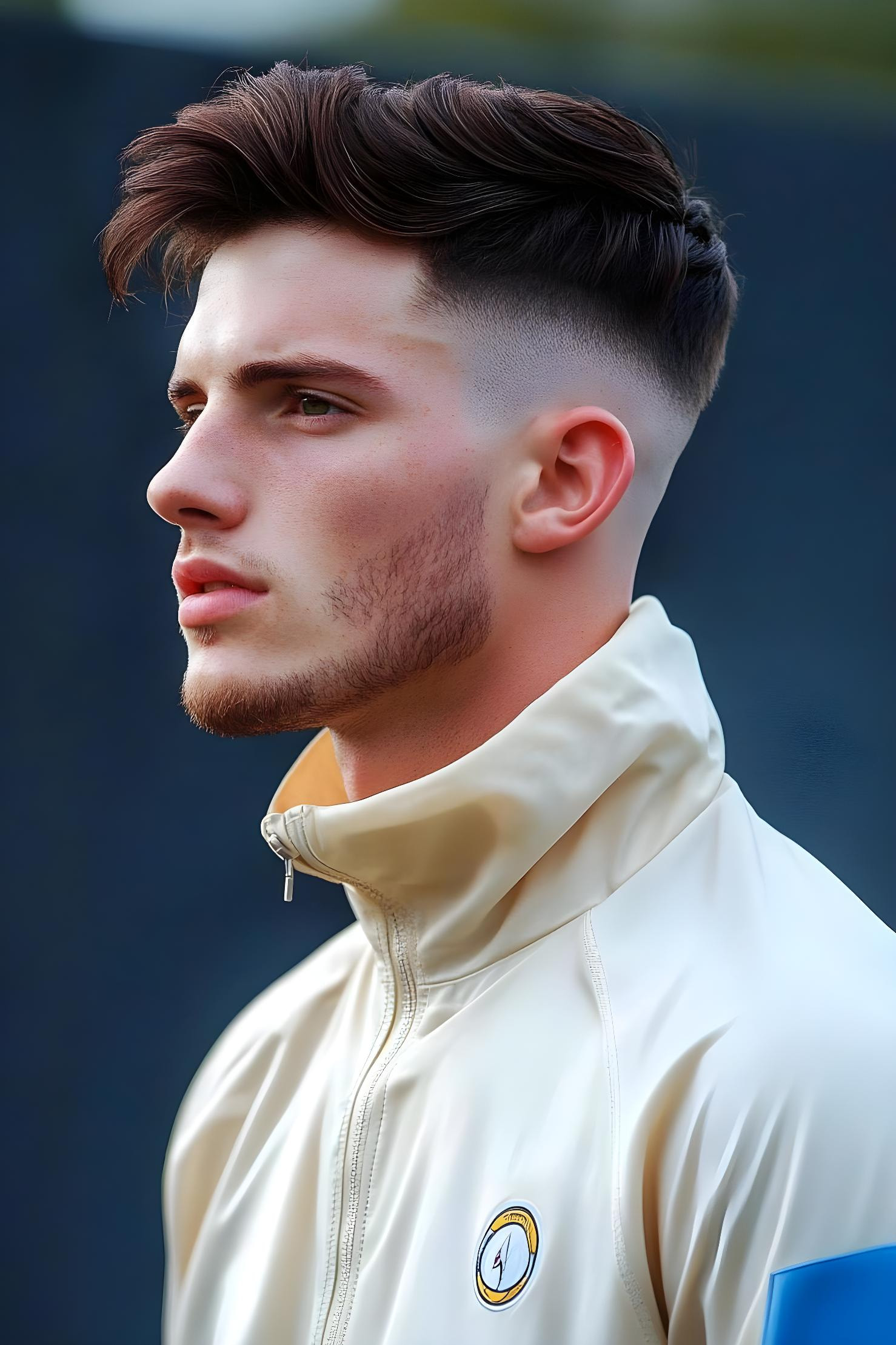 Textured Quiff with Mid Fade