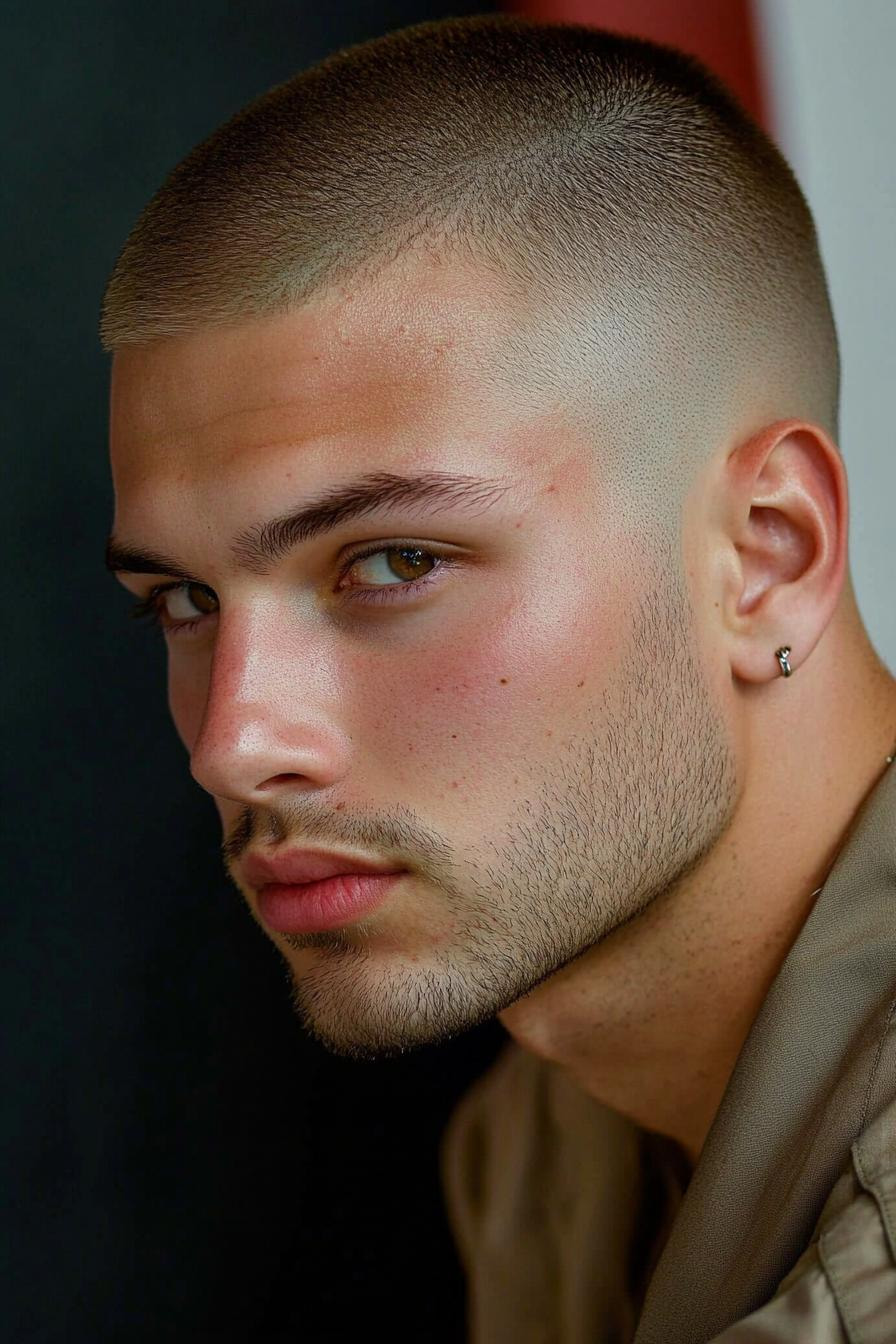 Timeless Masculine Buzz Cut