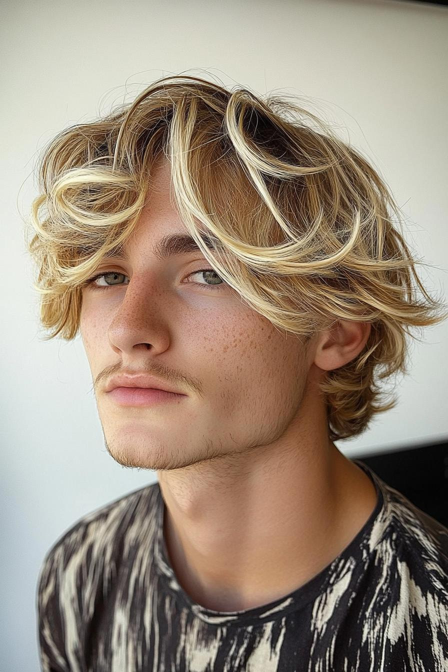 Wavy Blonde Surfer Vibes