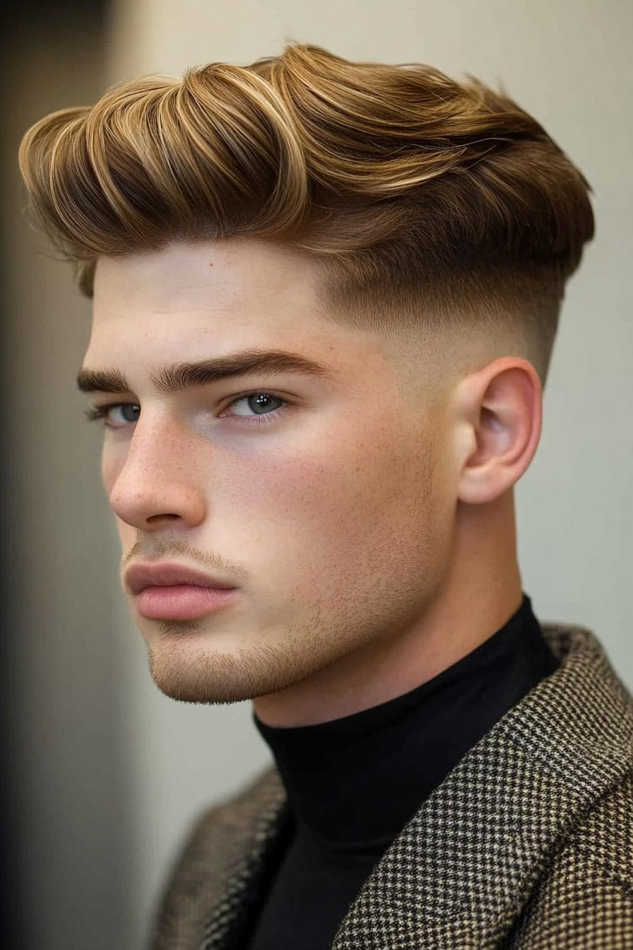 Wavy Undercut Blonde Style