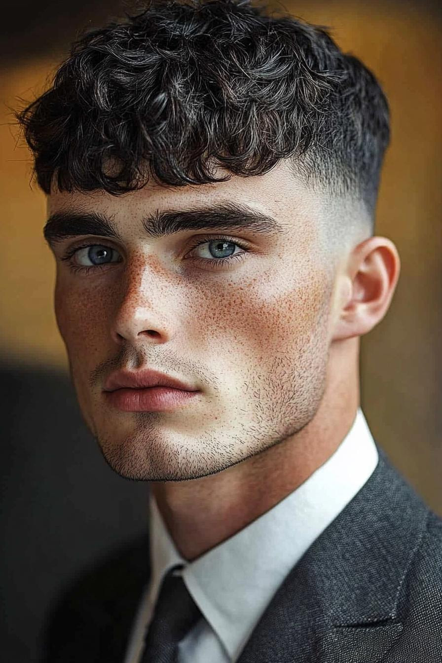 Casual Curly Fade Style