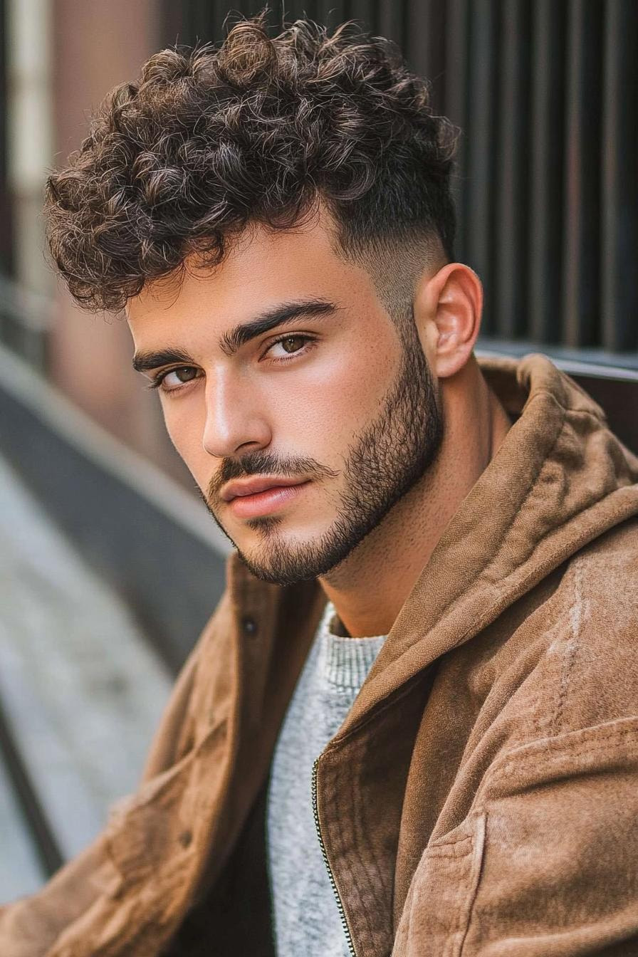 Curly Style with Beard