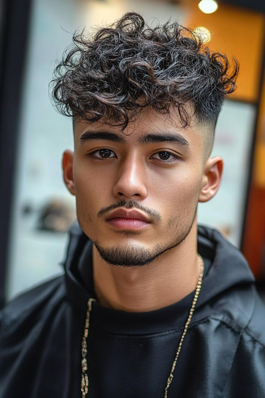 Messy Curls Bold Fade