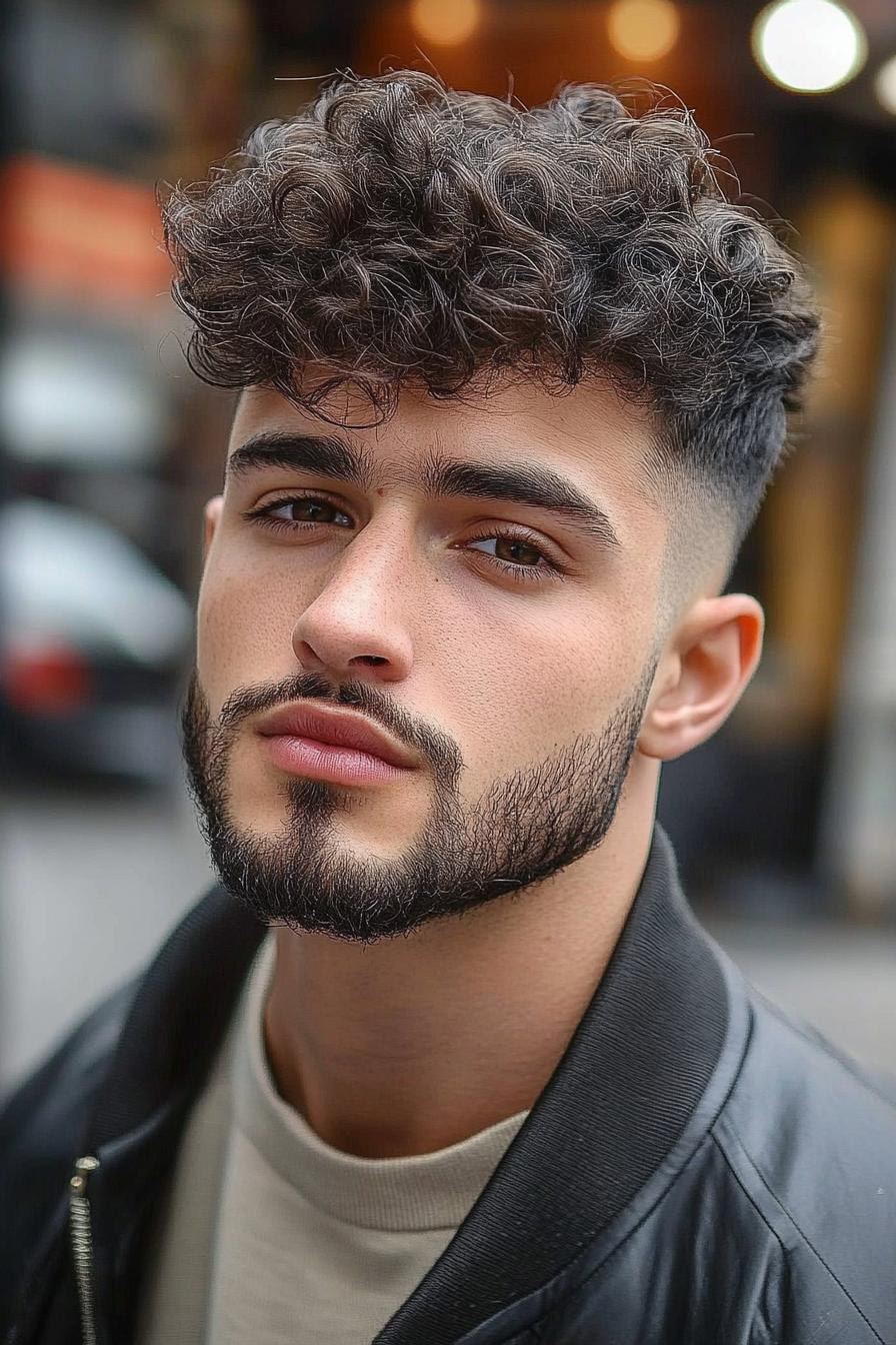 Modern Curly Fade Style