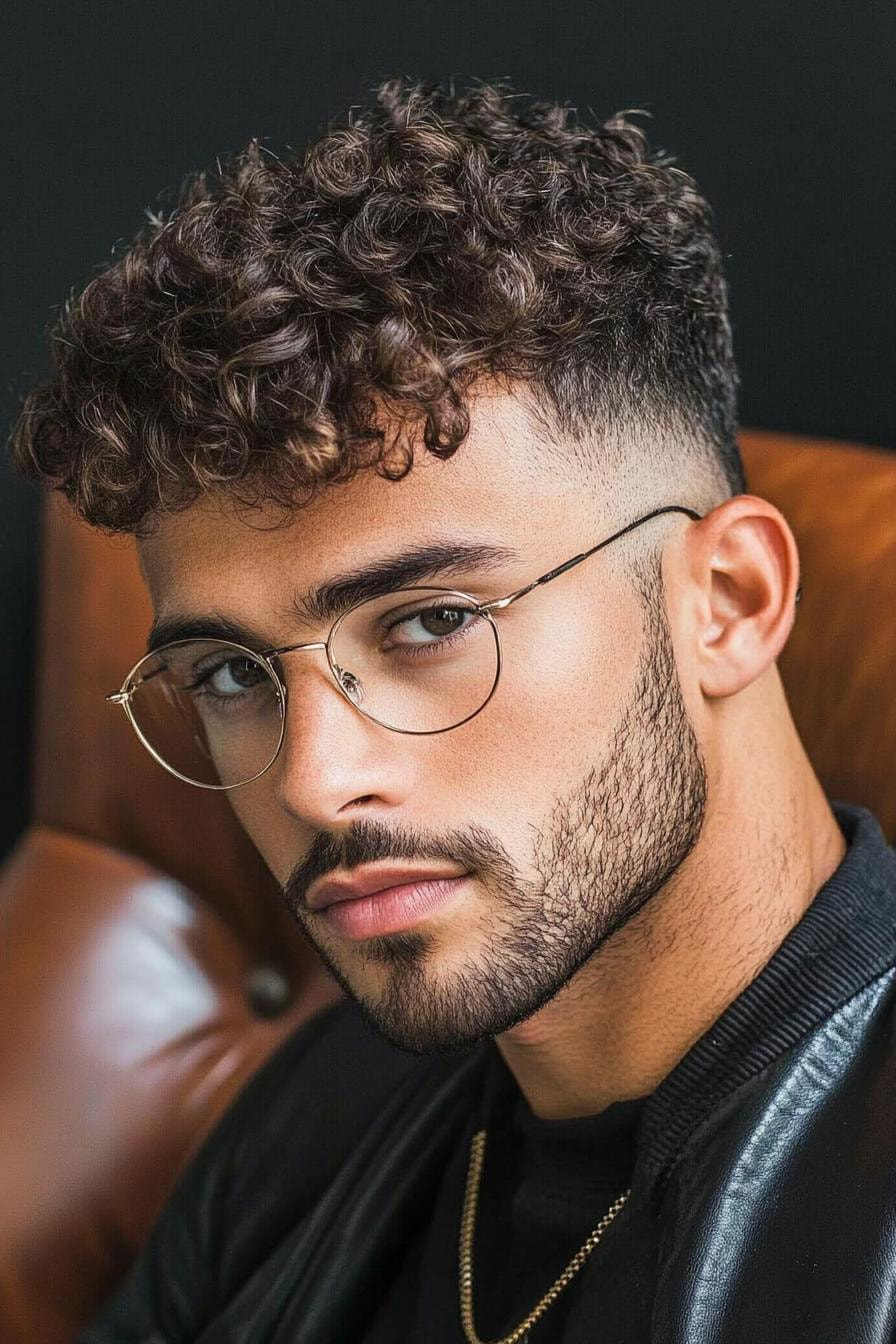 Modern Faded Curly Look