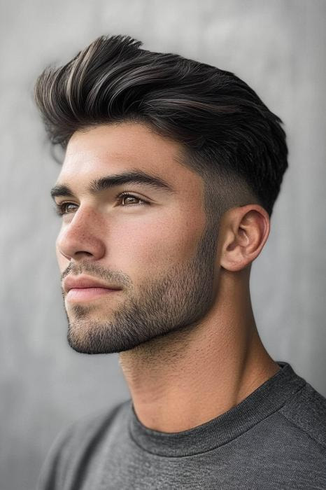 Modern Quiff Style Fade