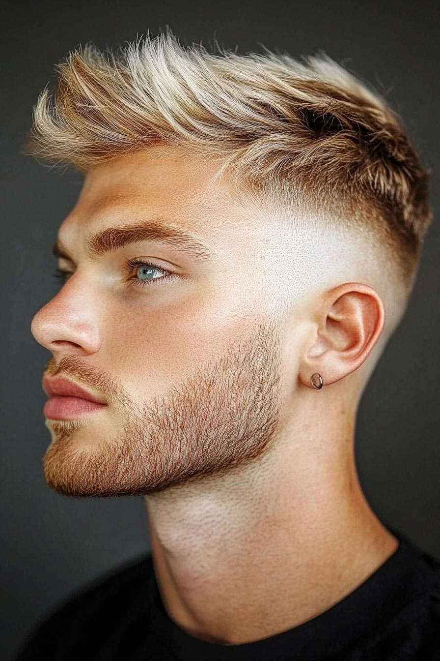 Modern Textured Blonde Fade