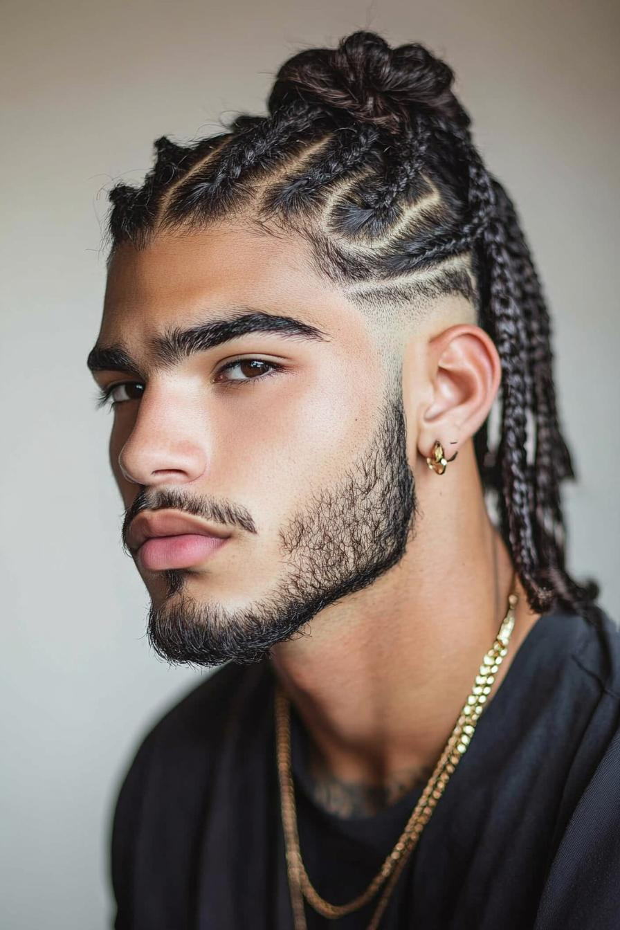 Sleek Cornrows and Knot