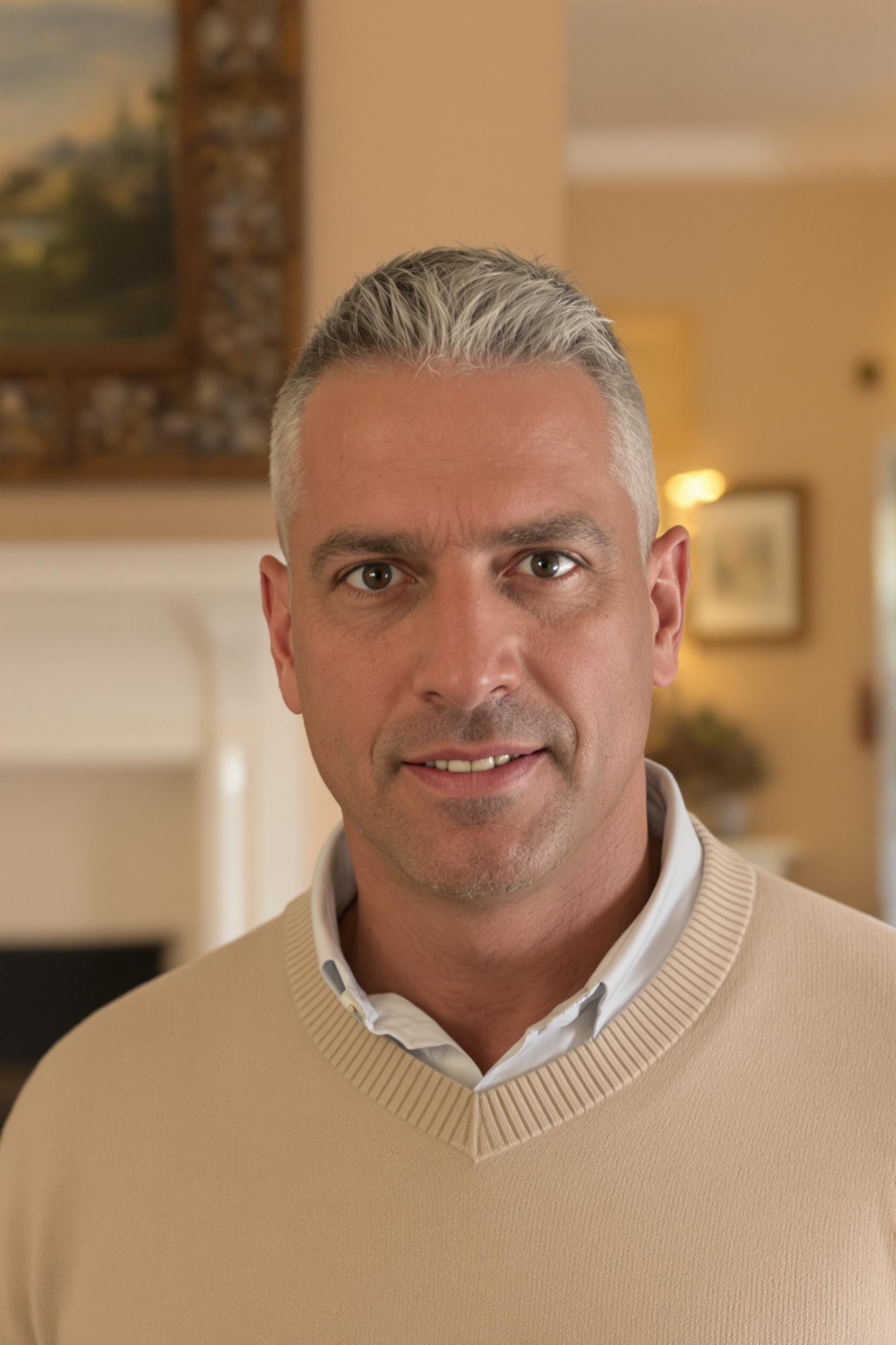 Sleek Silver Buzz Cut