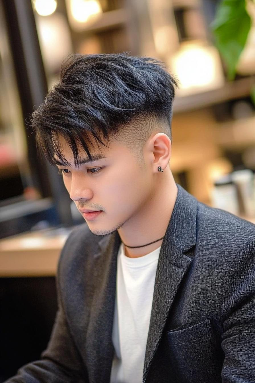 Textured Crop Mid Fade
