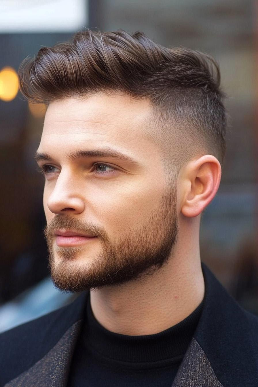 Textured Quiff High Fade