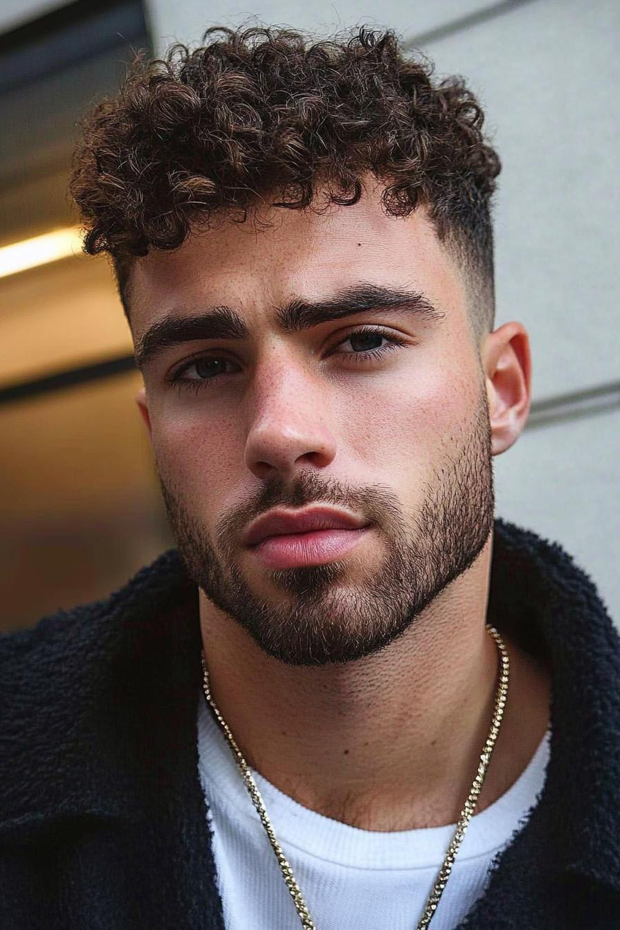 Trendy Curls High Fade