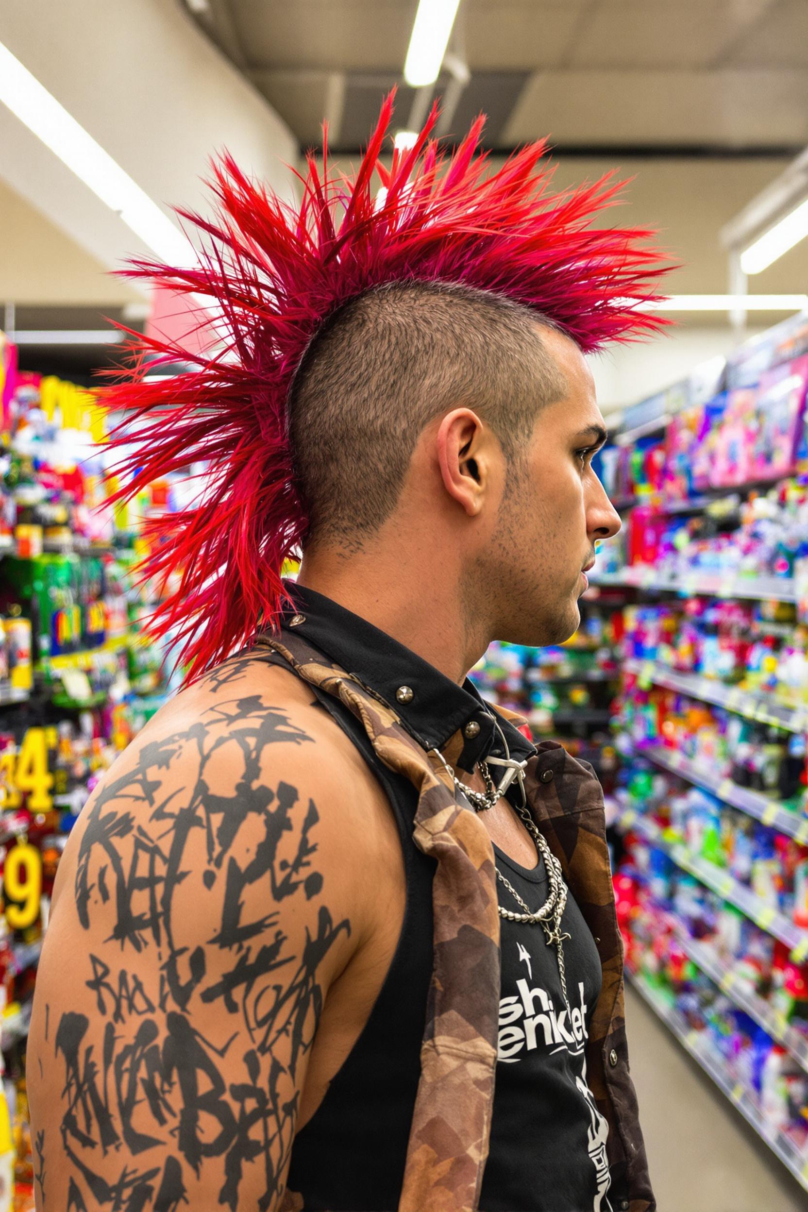 Vibrant Rebel in Aisle