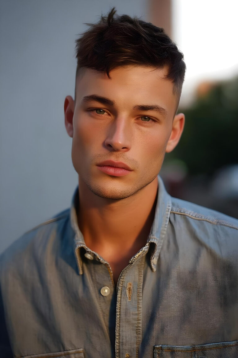 modern messy fade style
