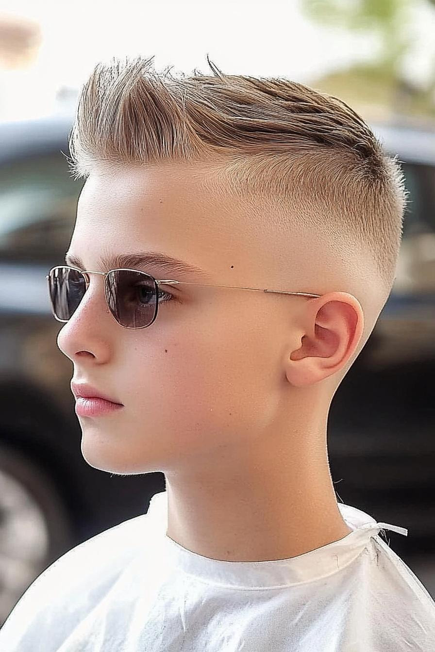 Textured Quiff Skin Fade