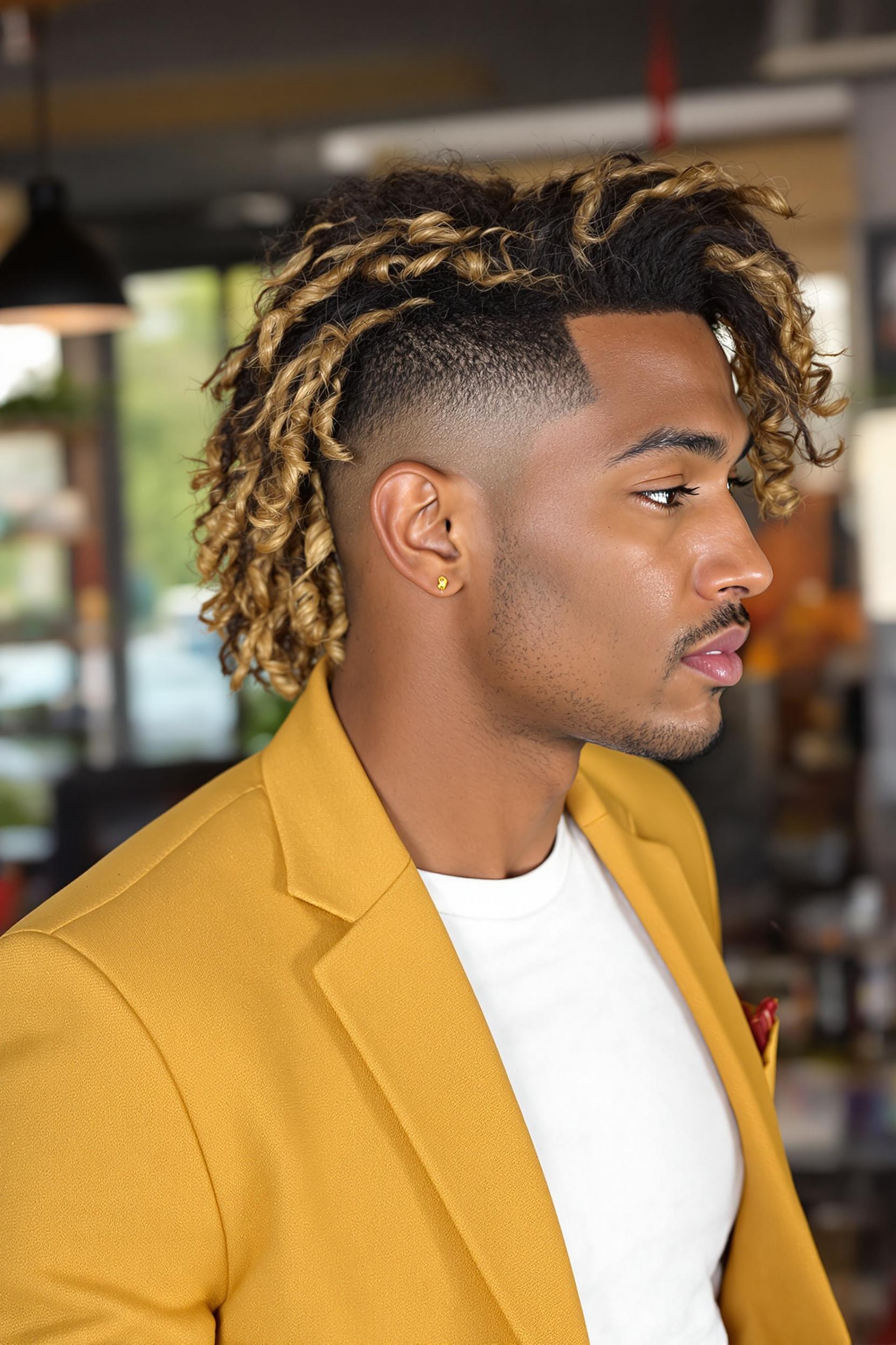 Blonde Curls Sharp Style