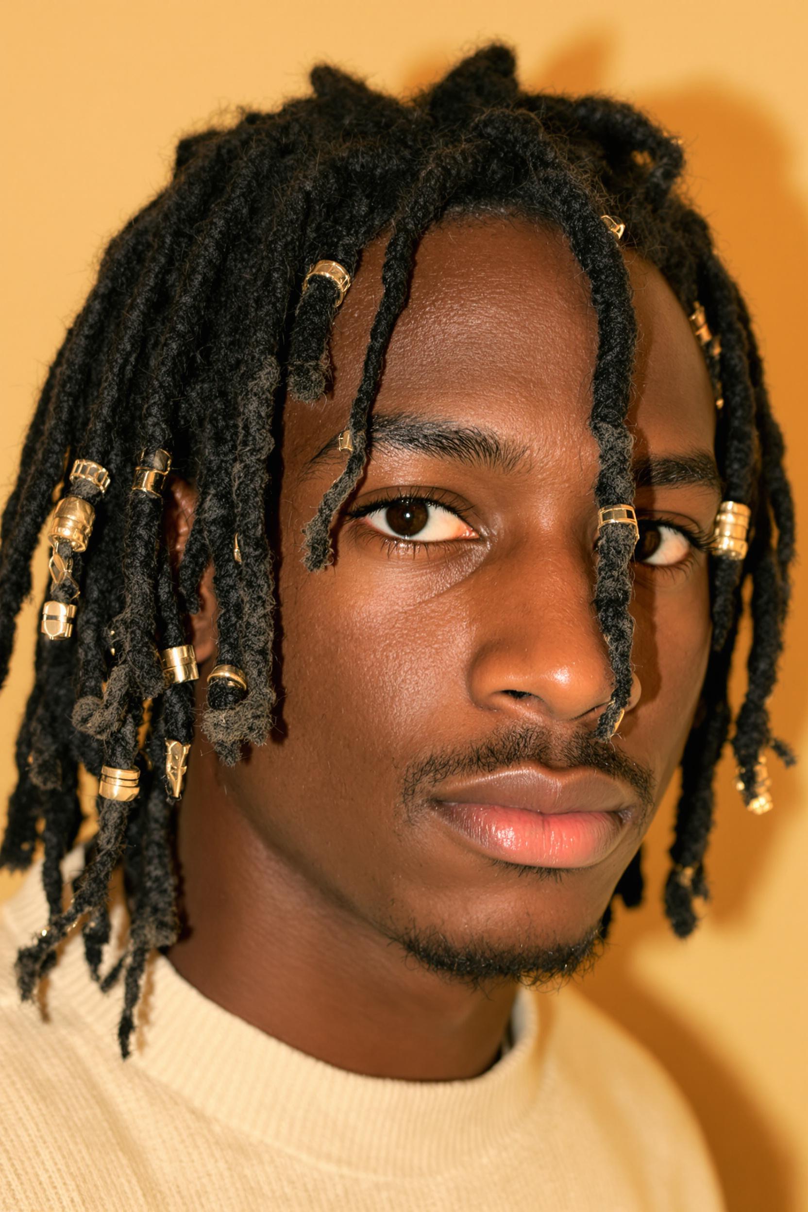 Bold Dreadlocks with Gold