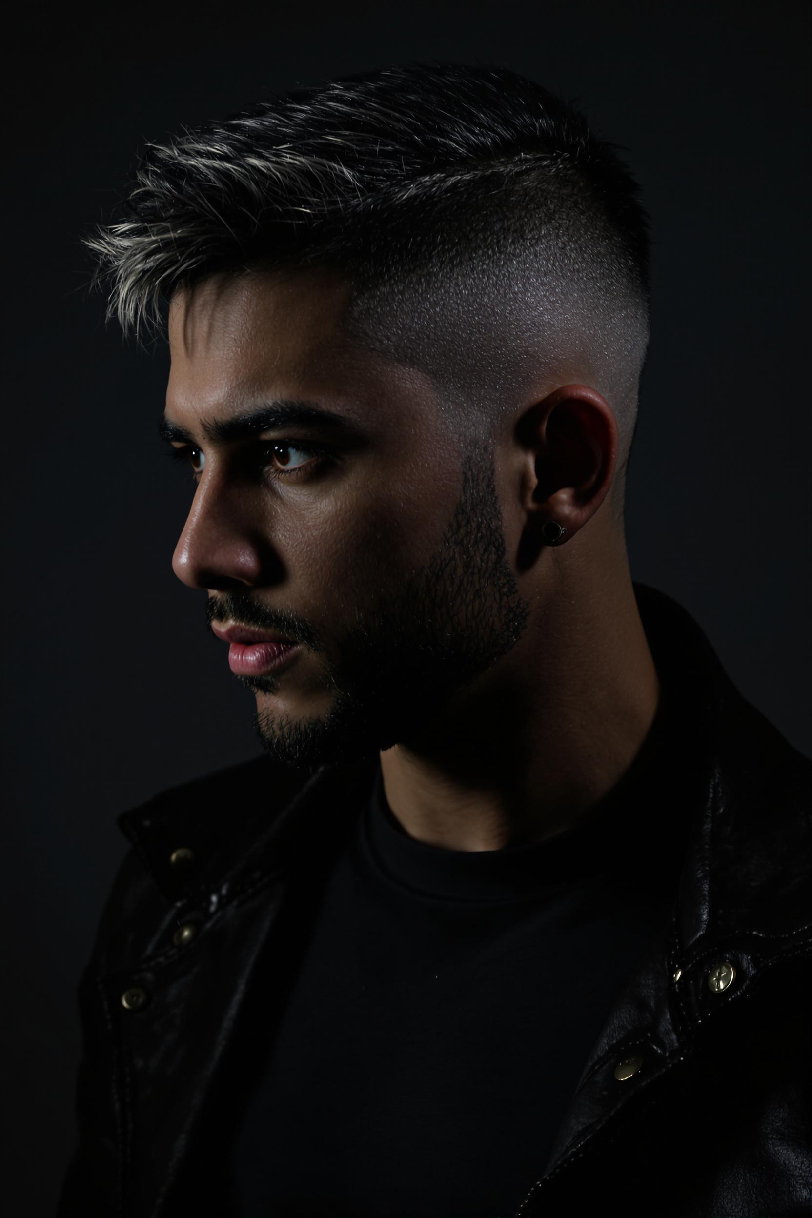 Bold Textured Fade Look