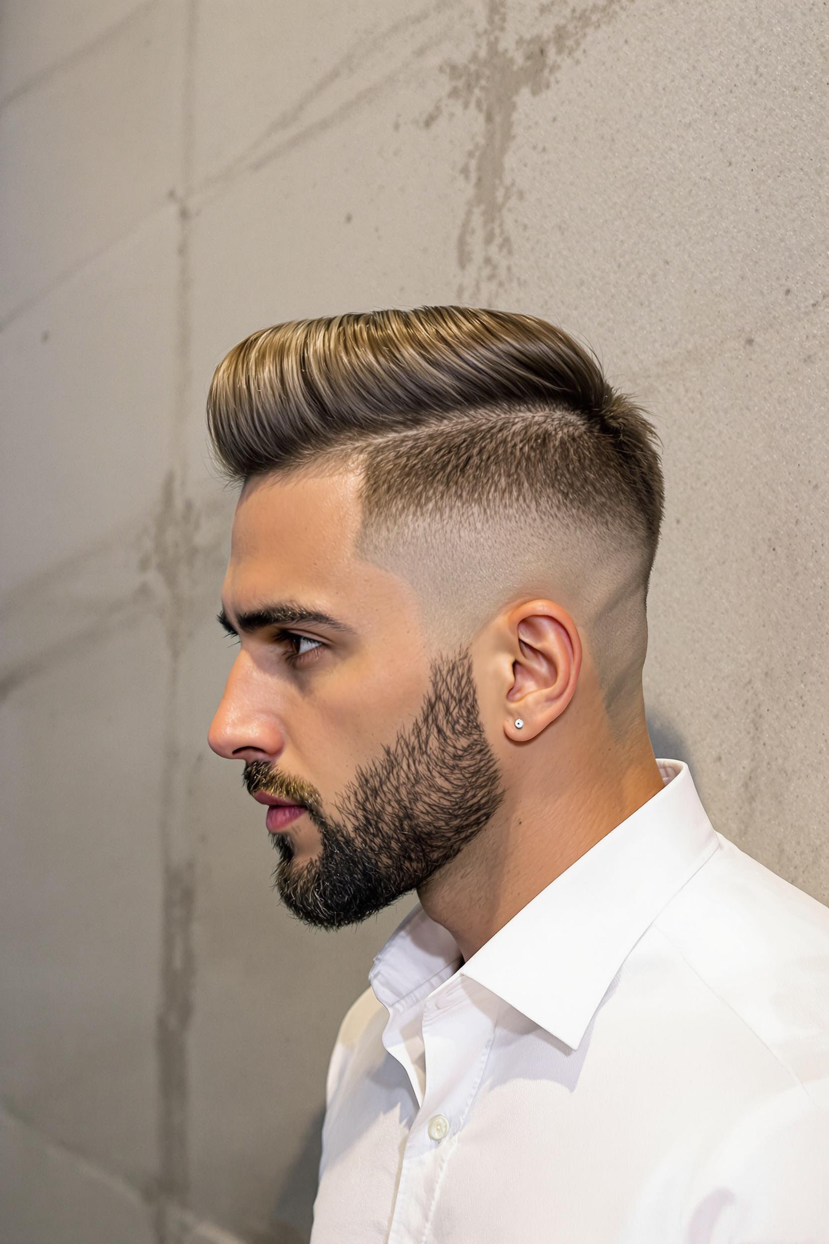 Bold Undercut Pompadour Style